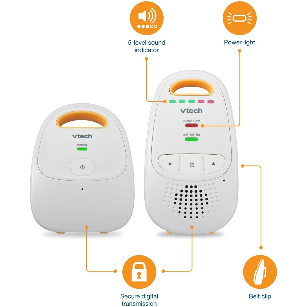 Vtech Digital Audio Monitor Audio Series DM 111 (2 Piece per Set ...