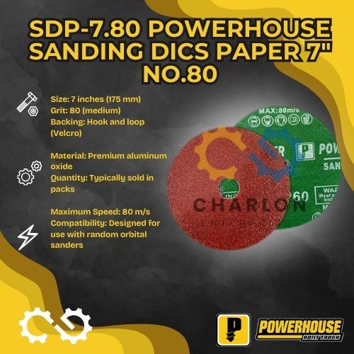 SDP-7.80 POWERHOUSE SANDING DICS PAPER 7