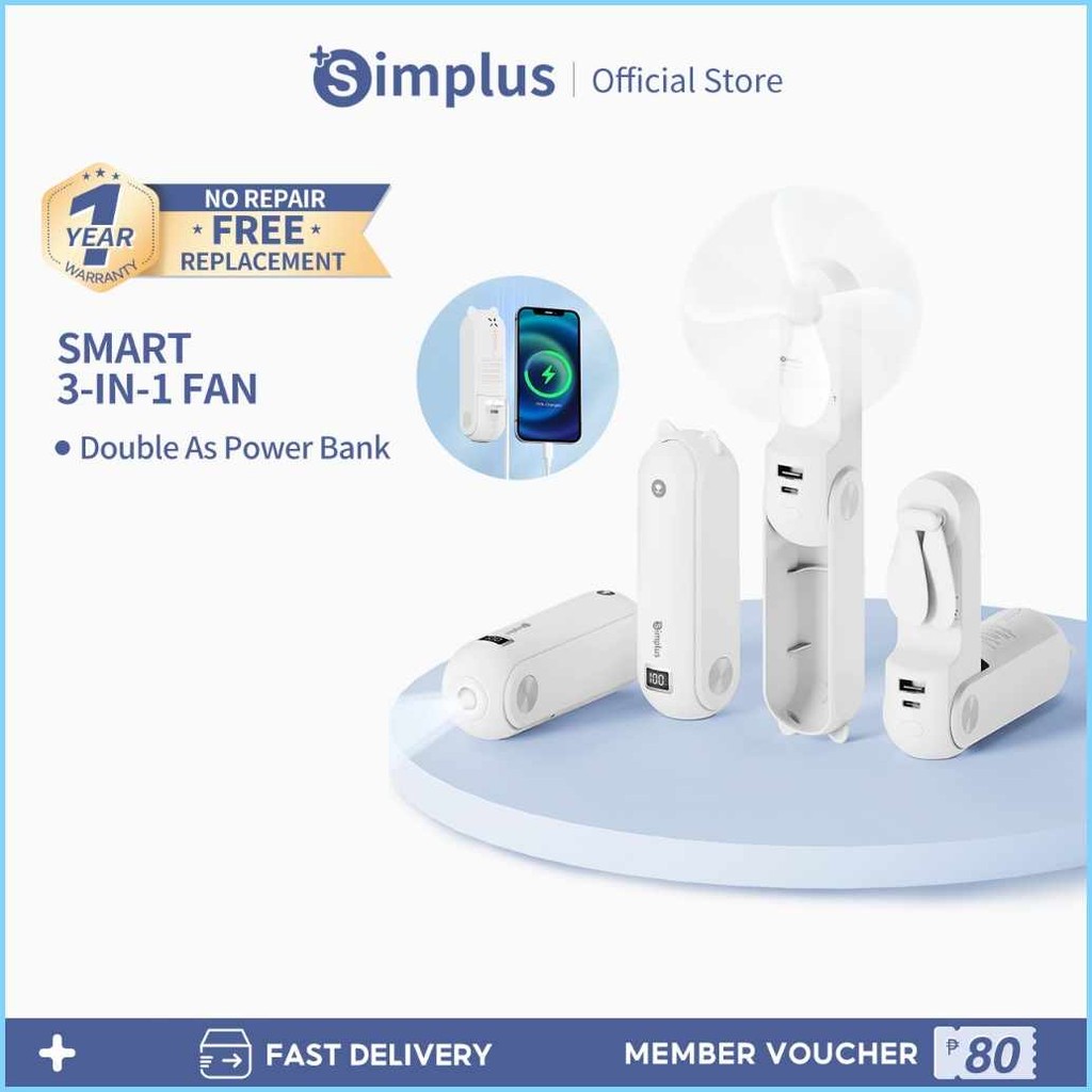 Simplus#Zv)Fan+QF]Rechargeable=N(Portable}b)Handheld}t)(Multi-function ...