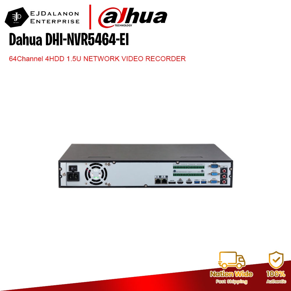 Dahua DHI-NVR5464-EI 64Channel 4HDD 1.5U NETWORK VIDEO RECORDER ...