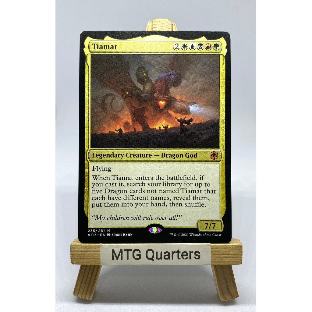 yuma mtg card Tiamat (Borderless Alternate Art) [Dungeons & Dragons: Adventures in t