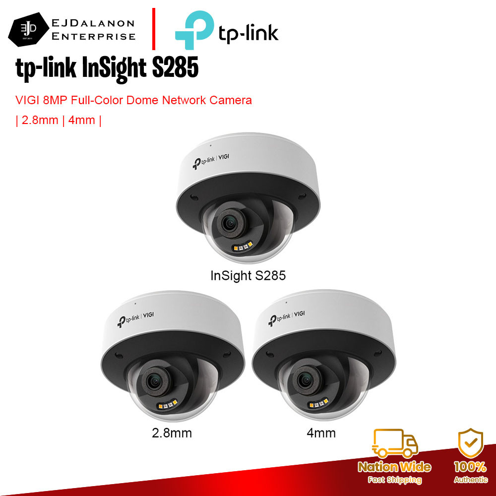 tp-link InSight S285 VIGI 8MP Full-Color Dome Network Camera ...