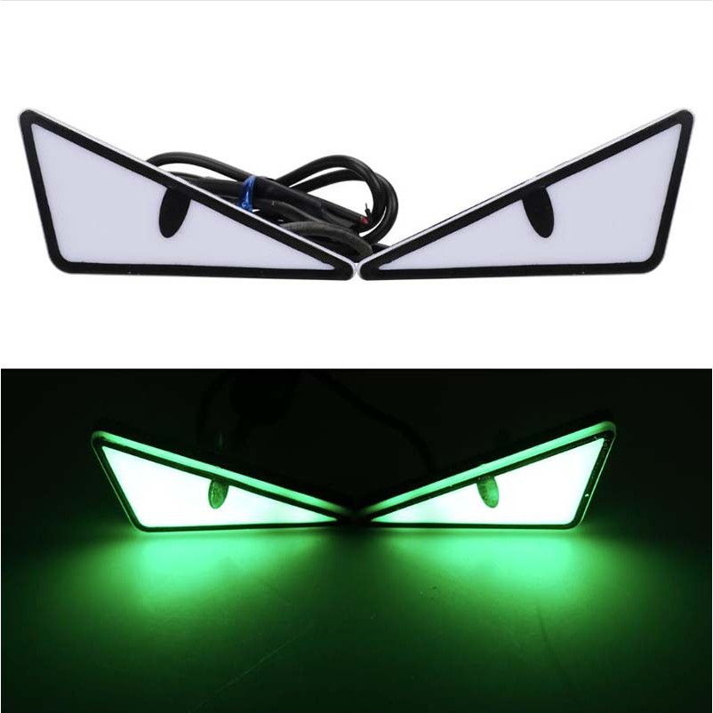 2Pcs Motorcycle LED Devil's Eyes Headlights Night Safety Warning ...