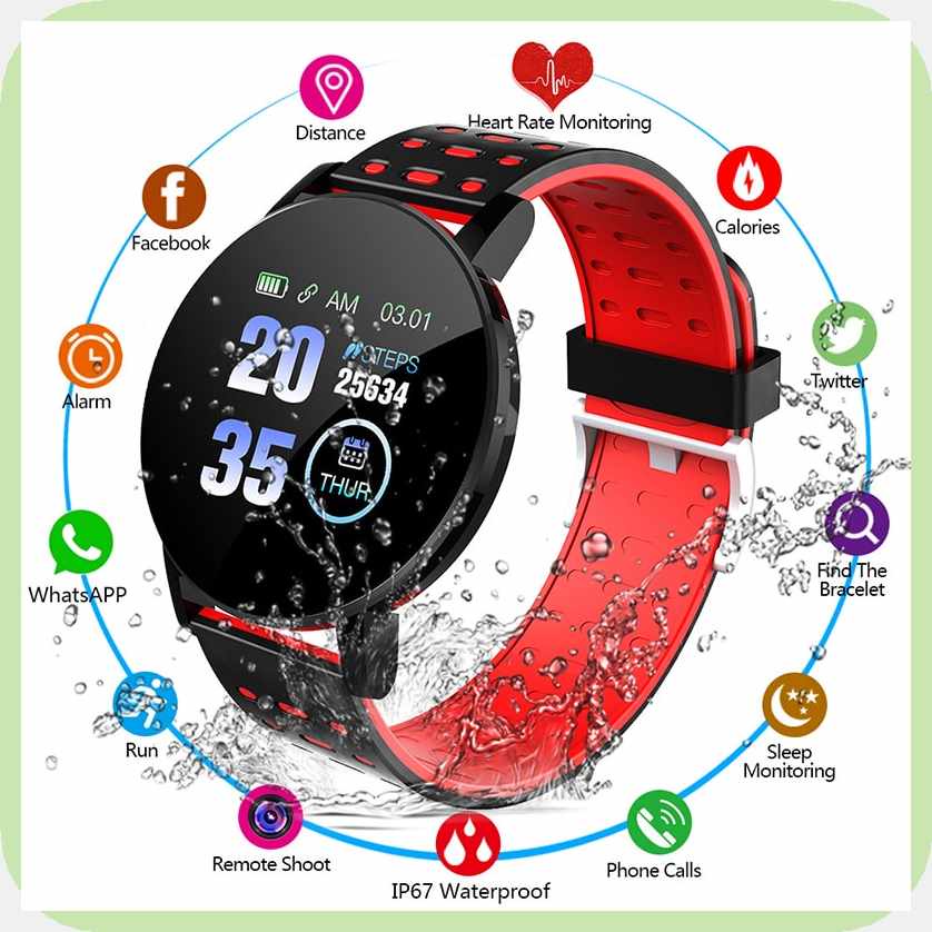 Smart!S{Watch}zO+Bracelet&cV`Men;OF`Women;e`Blood;C`Pressure;S{Waterproof
