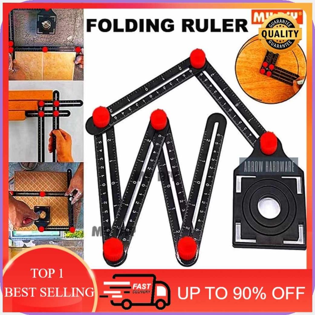Adjustableo%6=cX%Multi@pz+Angle fT+nY+OC+Gm+Wr+Ruler Measuring Foldable ...