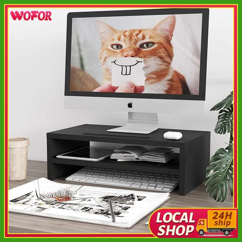 Computer_WW_Monitor_fX%Wooden_gT%Stand,_yR%Increase_Sv%Rack_OB%Desktop ...