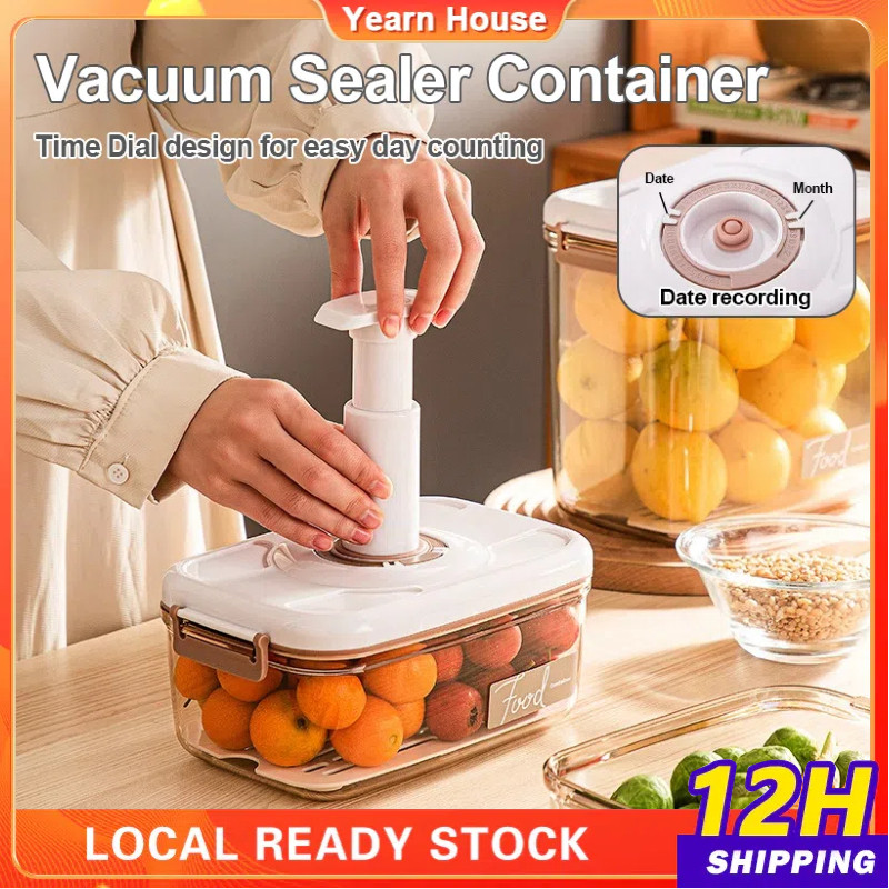 Vacuum&c^Seal@fq$Container Coffee Beans Vacuum Sealed Jar Plastic Food ...