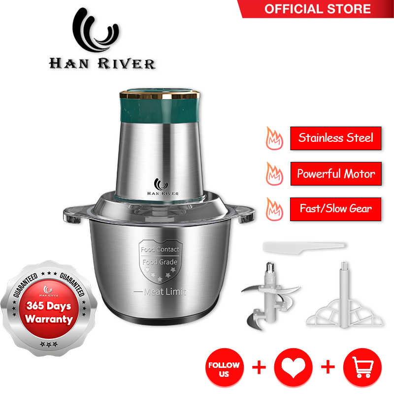 Han River L Electric Meat Grinder Stainless Steel Chopper And Multifunctional Food Processor