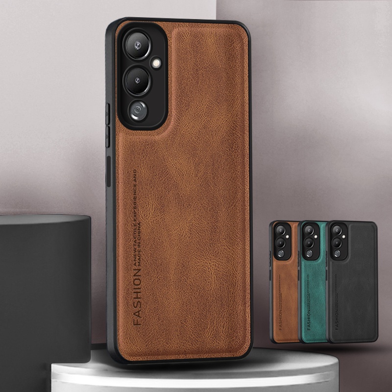 Lambskin Texture Leather Casing For Tecno Pova 4 LG7n Phone Case ...