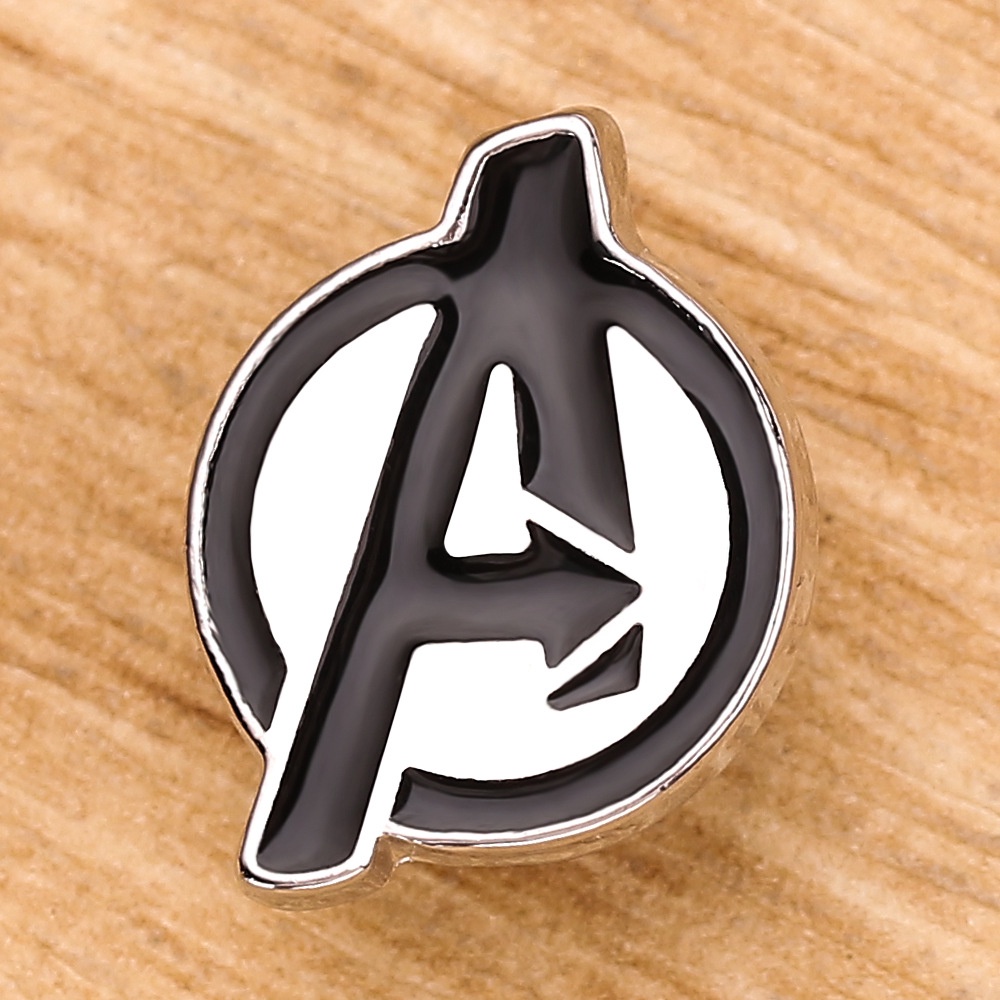 Marvel Avengers Brooch A-shaped Logo Oil Dripping Metal Badge Backpack 