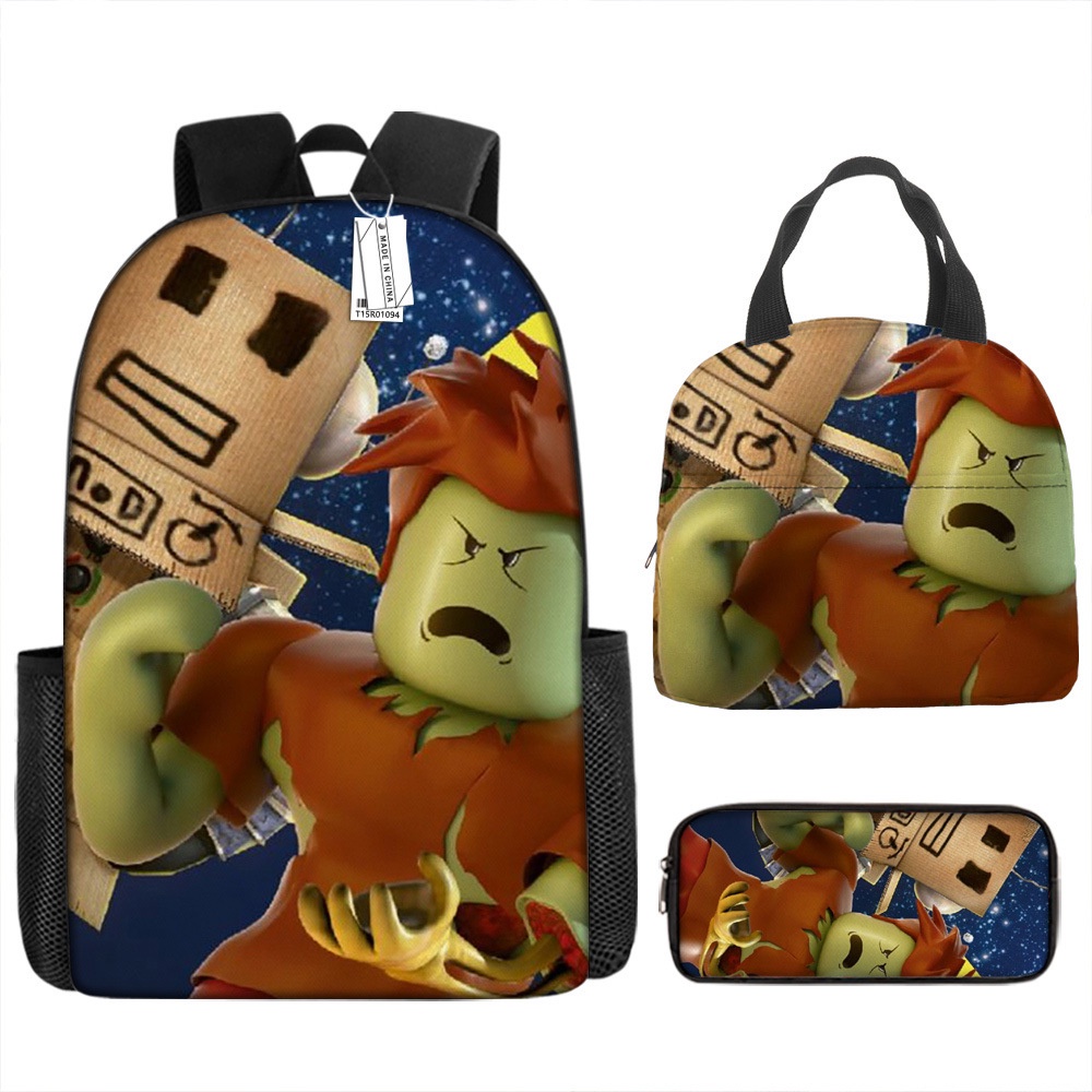 ROBLOX anime children backpack 17in 5 12 years old Lightweight and breathable boys and girls student school bag set insulation portable lunch bag pencil case 3pcs Shopee Philippines