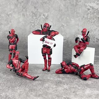 Deadpool Hand-Made Model War Police Reclining Posture Doll Holding Card ...