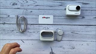Gdraco Étui Protection Silicone Insta360 GO 3 - Capuchon Objectif + Lanière - Noir