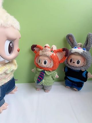 GAVESTO Labubu Doll Clothes, Labubu Time To Chill Filled Multi-colored ...