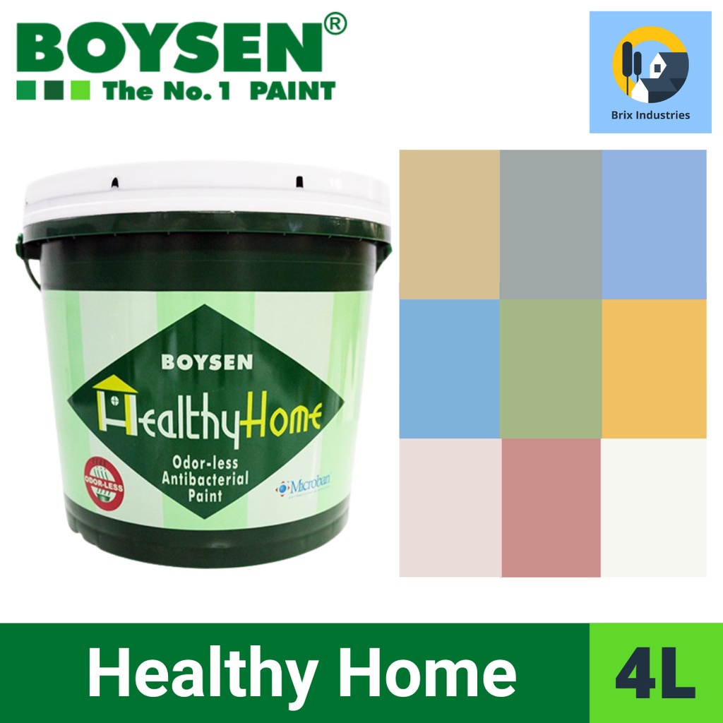 Boysen Healthy Home Odorless Antibacterial Latex Paint 4 Liters (Gallon ...