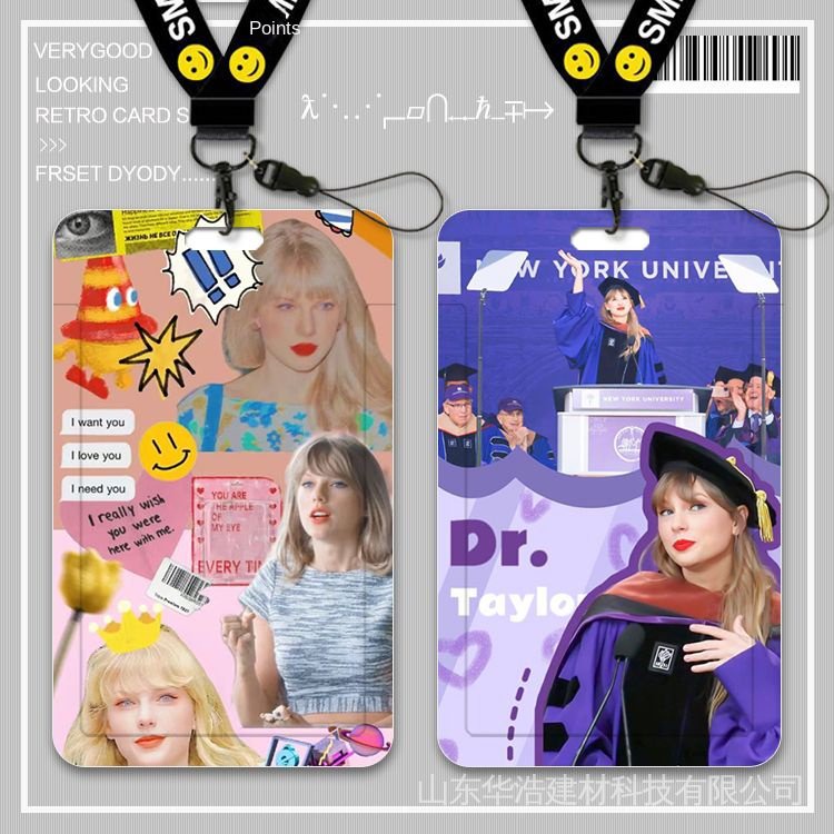 Mildew Card Holder TaylorSwift Same Taylor Swift Peripheral Bus Students'  School ID Card Meal Card Holder