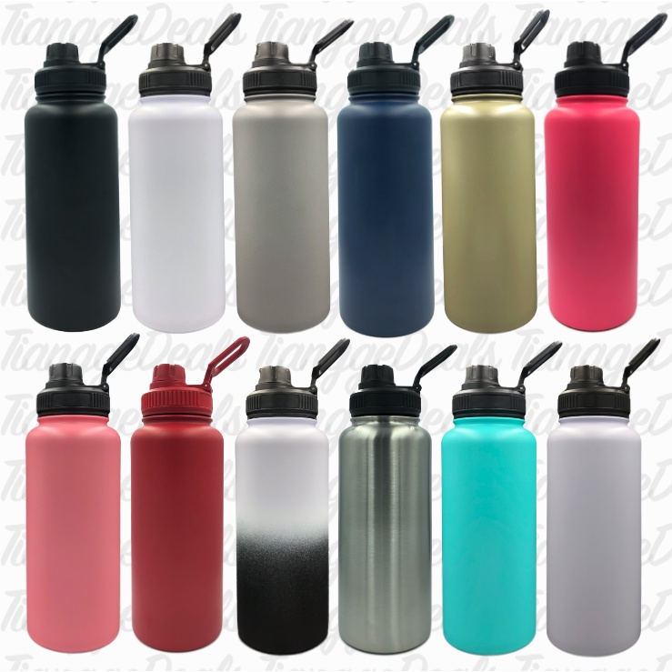 Insulated Flask Tumbler Water Bottle 32oz 40oz Vacuum Sealed Sports ...