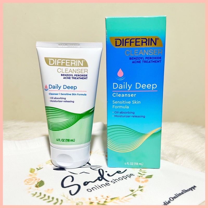 Differin Daily Deep Cleanser Benzoyl Peroxide 5 Shopee Philippines