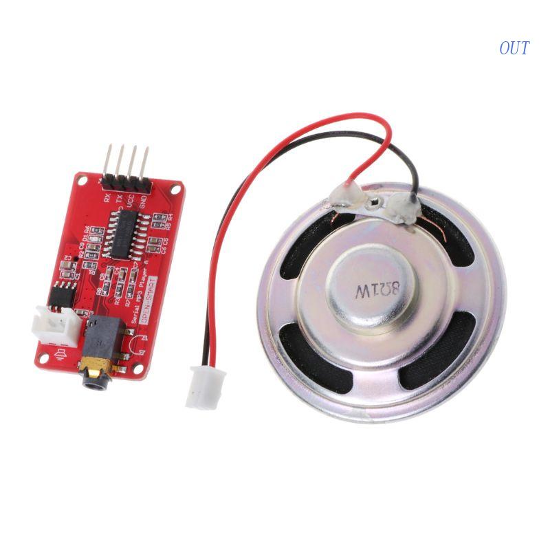 OUT UART Serial MP3 Music Player Module With Speaker Monaural Amplifier ...