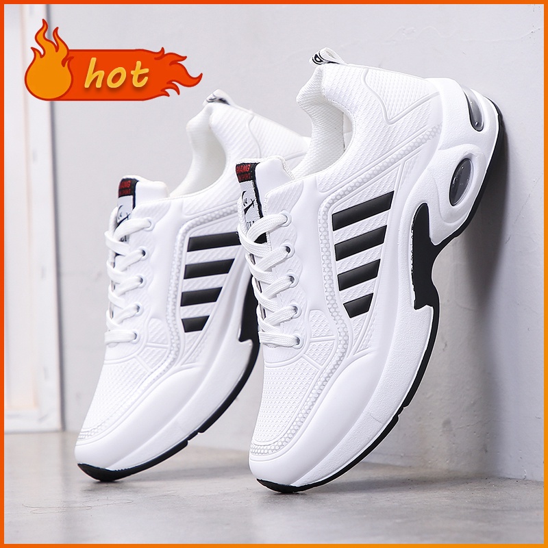 Men's Waterproof Leather Sneakers Thick Sole Wear-Resistant Rubber Casual  Shoes