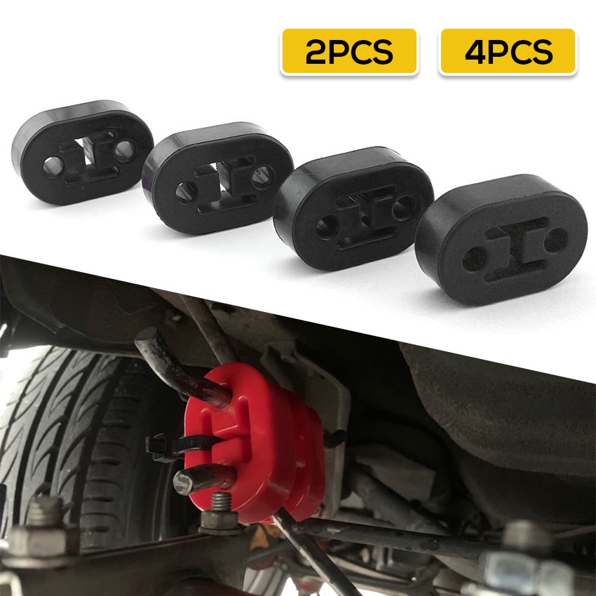 2/4PCS Universal Car Exhaust Hanger Bushing Tail Pipe Bracket Muffler
