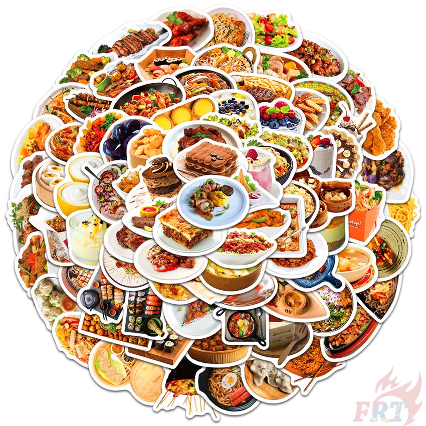 90Pcs/Set Real Delicious Food Series 01 Mini Stickers DIY Fashion Mixed ...