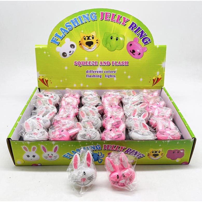 LED Light Up Rings Rabbit Lip Beard Horse Patterns Flash Finger Ring ...