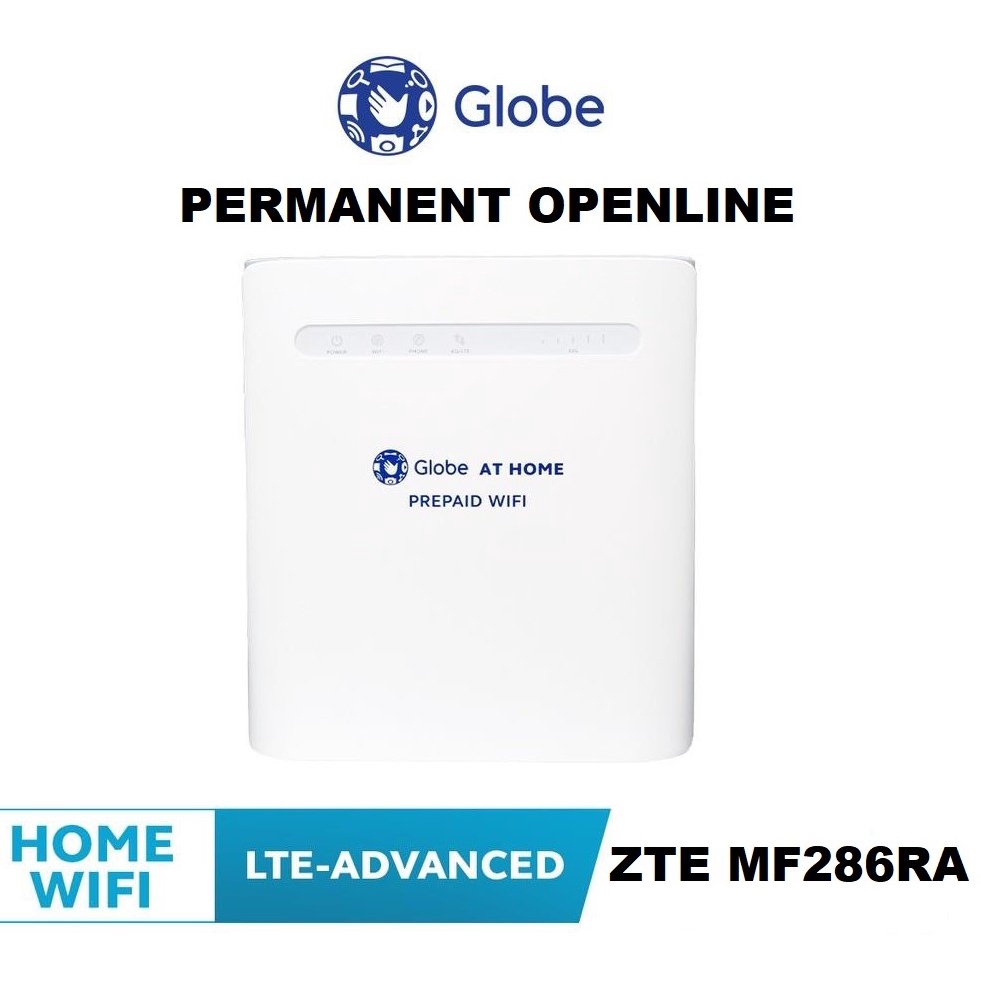 OPENLINE! GLOBE At Home Prepaid ZTE MF286RA WiFi LTE-Advanced CAT7 ...
