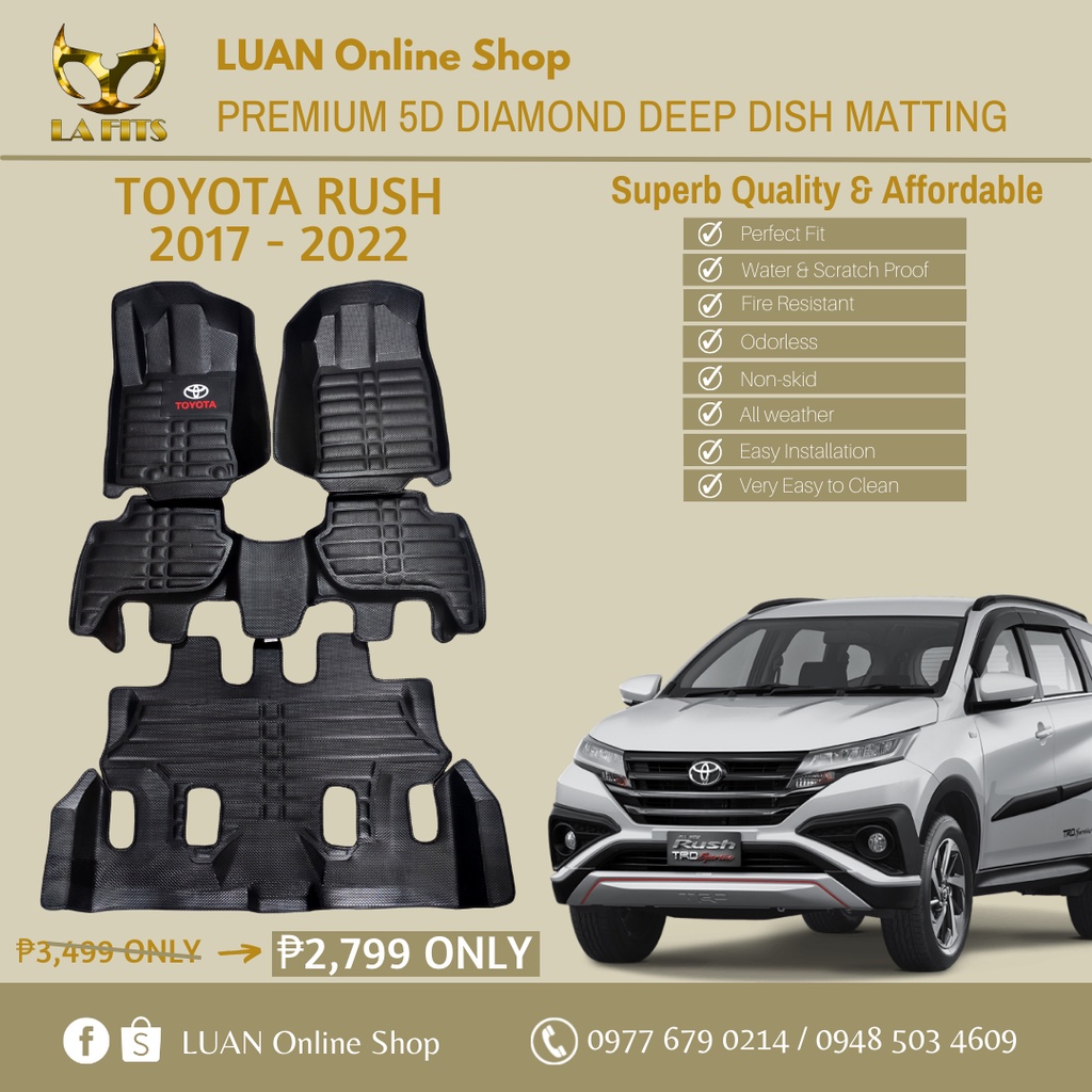 TOYOTA RUSH 20172023 PREMIUM DIAMOND DEEP DISH MATTING Shopee