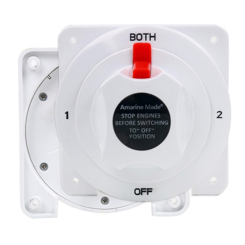 Battery Selector Switch White Distribution Marine Boat Battery Switch
