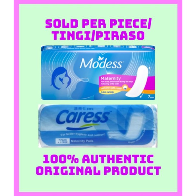 Caress/ Modess Maternity Pads (Sold per piece/tingi/piraso) Shopee