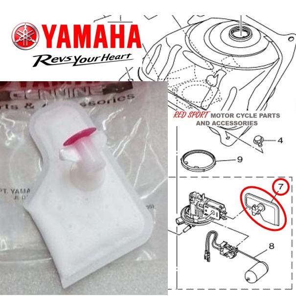 FUEL FILTER FOR MIO I 125 / NMAX 155 / MIO SOUL I 115 YAMAHA GENUINE