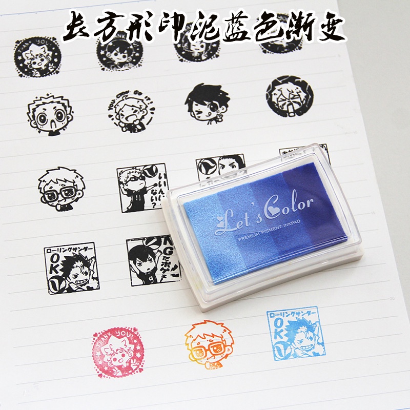 YT3 Haikyuu Seal Anime Hand Account Wooden Seals Inkpad Hinata Oikawa ...