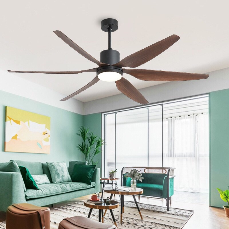 Living Room Decoration Fan 6 Wood Grain Color, Ceiling Fan With Lights ...