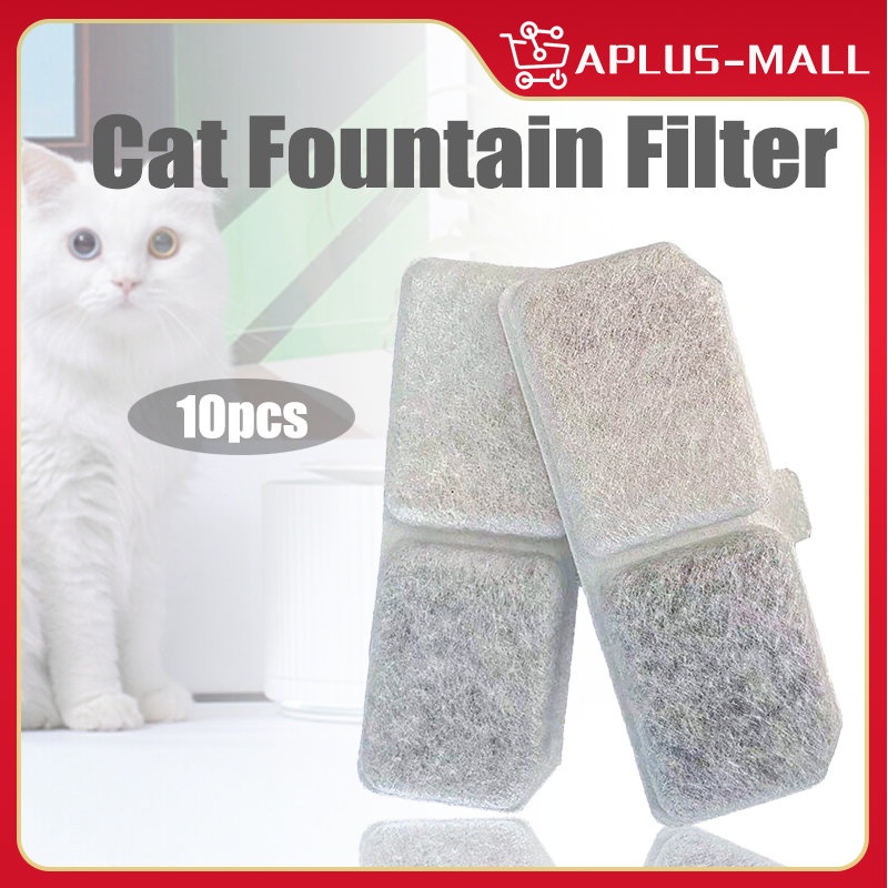 10Pcs/set Cat Fountain Filter Rectangle Shape Activated Carbon Water ...