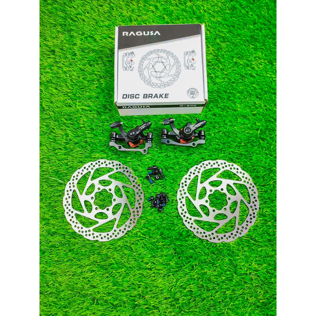 Ragusa R200 R100 Bike Mechanical Disc Brake Caliper Set w/ Rotor 160mm Mountain Bike MTB Caliper