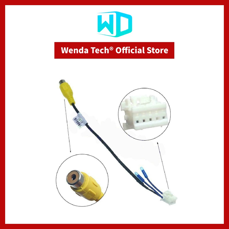 10Pin Rear View Backup Camera Cable Adaptor RCA for Car Stereo Radio