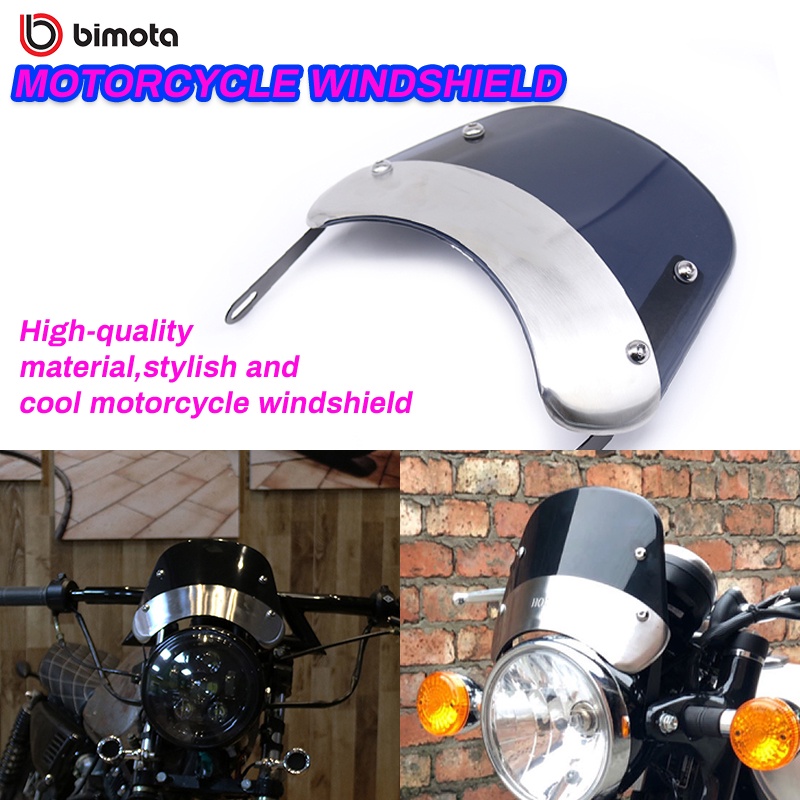 Bimota Motorcycle Windshield 5 7 Inch Retro Racer Headlight Instrument Visor Shopee Philippines