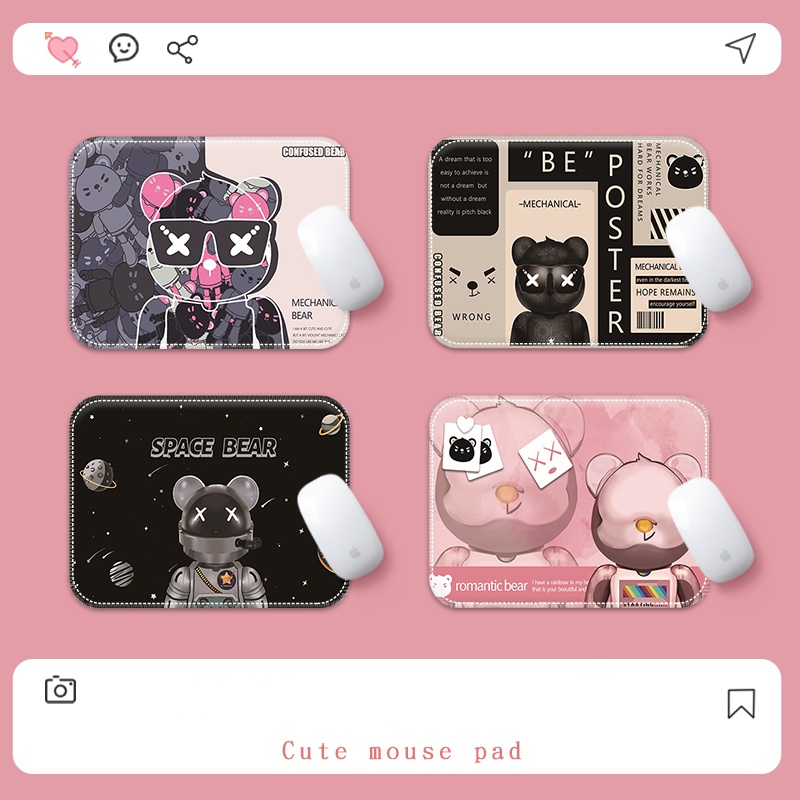 Small Mouse Pad Customizable Washable Office Laptop Desk Pad Girl Cute ...