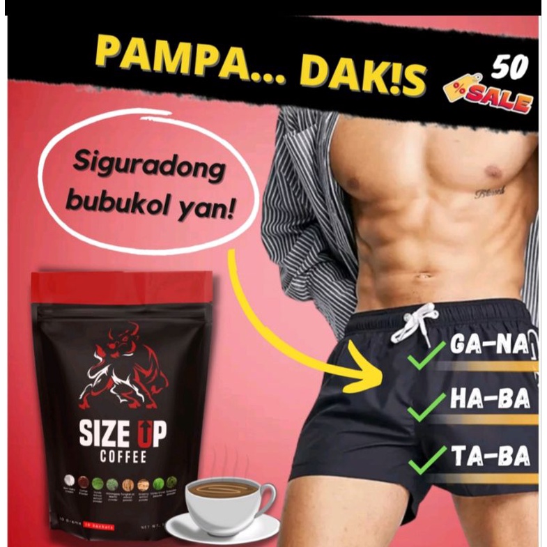 SIZE UP COFFEE MIX FOR MEN (BUY 1 TAKE 1 WITH FREE SOAP Shopee
