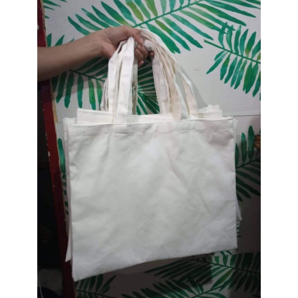 Plain Canvas Flat Landscape Totebag Katsa w/ Zipper&Base (16w x 14h ...