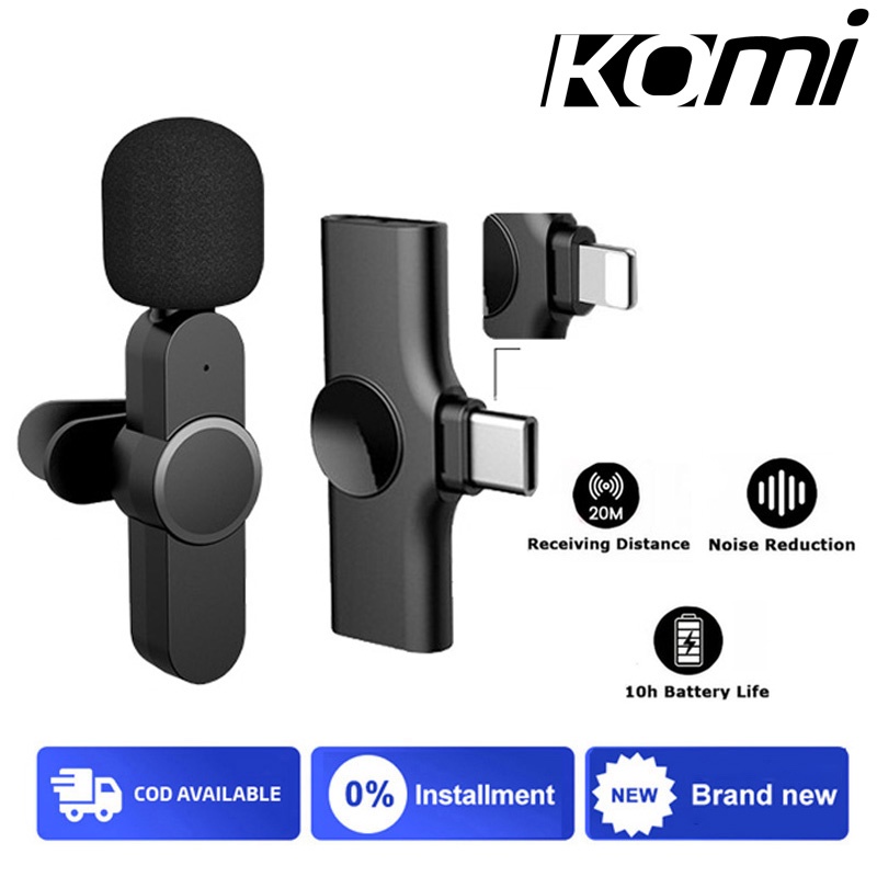 Wireless Lapel Microphone For Vlogging Live Type c Portable Audio Video