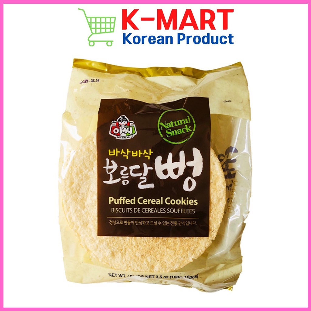 Assi Fullmoon Puffed Cereal Cookies Puffed Rice Snacks 100g Korea 04
