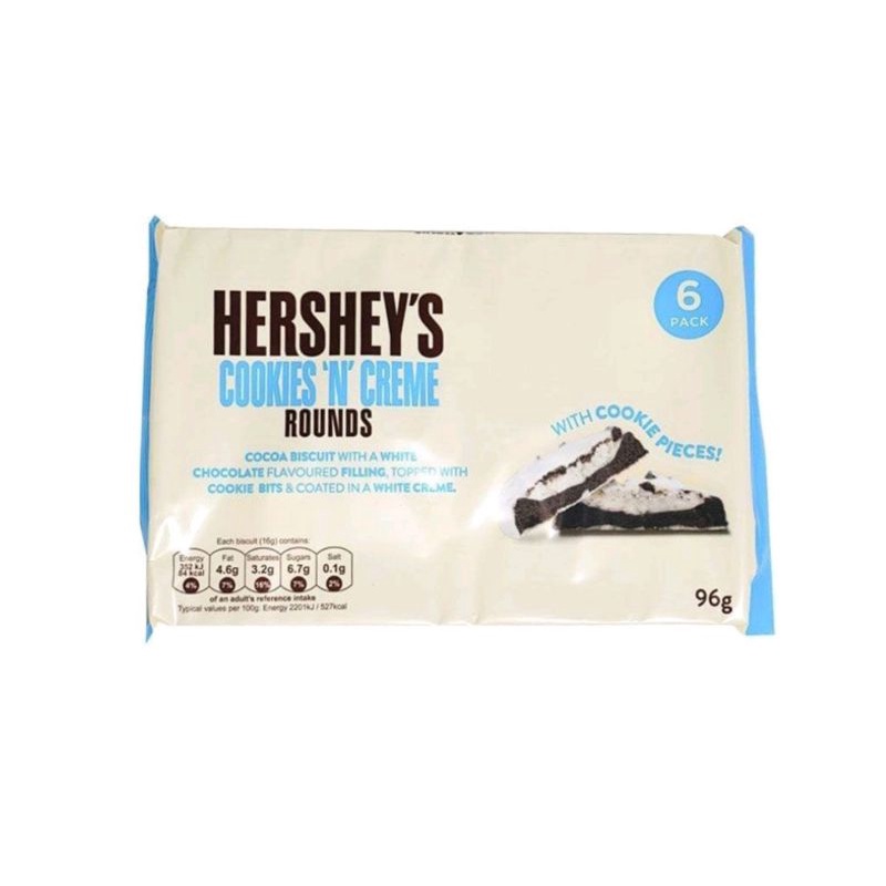 Hershey's Cookies N' Creme Rounds Biscuits 96g Shopee Philippines