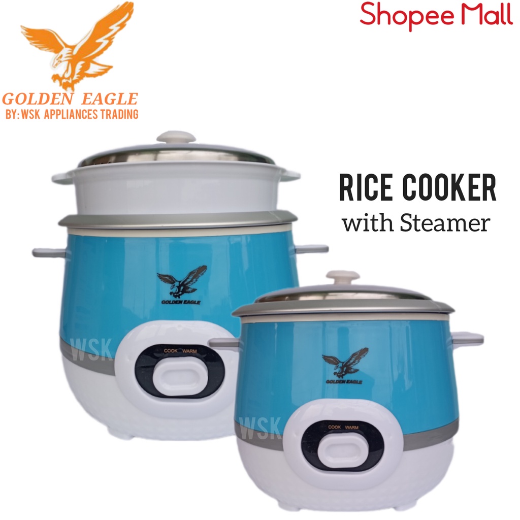Golden Eagle Blue Rice Cooker (1.5Liters) With Steamer GRC1.5L