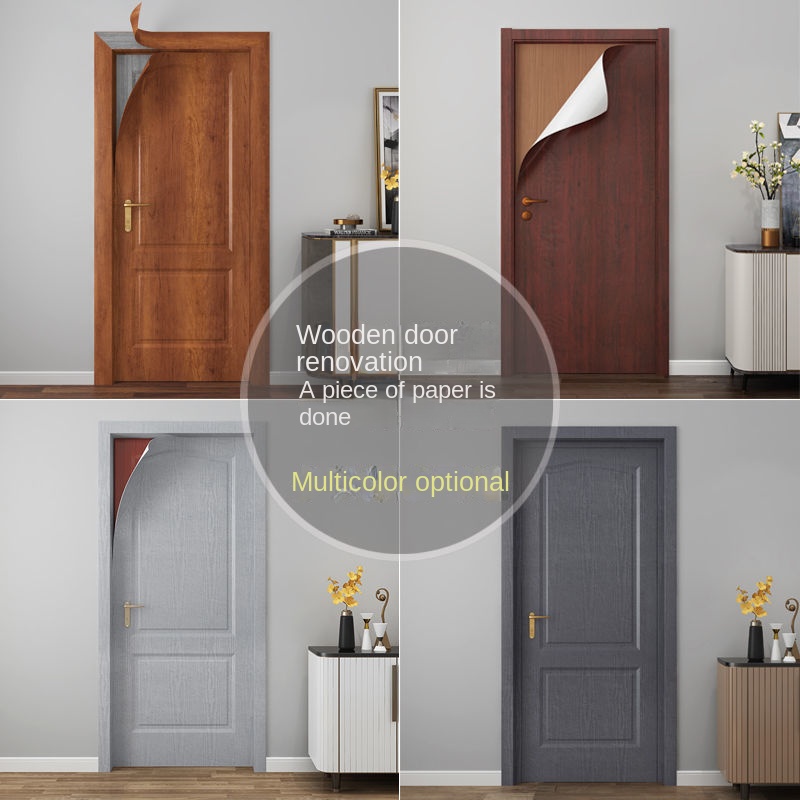 Self Adhesive Door Sticker Thicken Wallpaper Water Proof Thickened ...