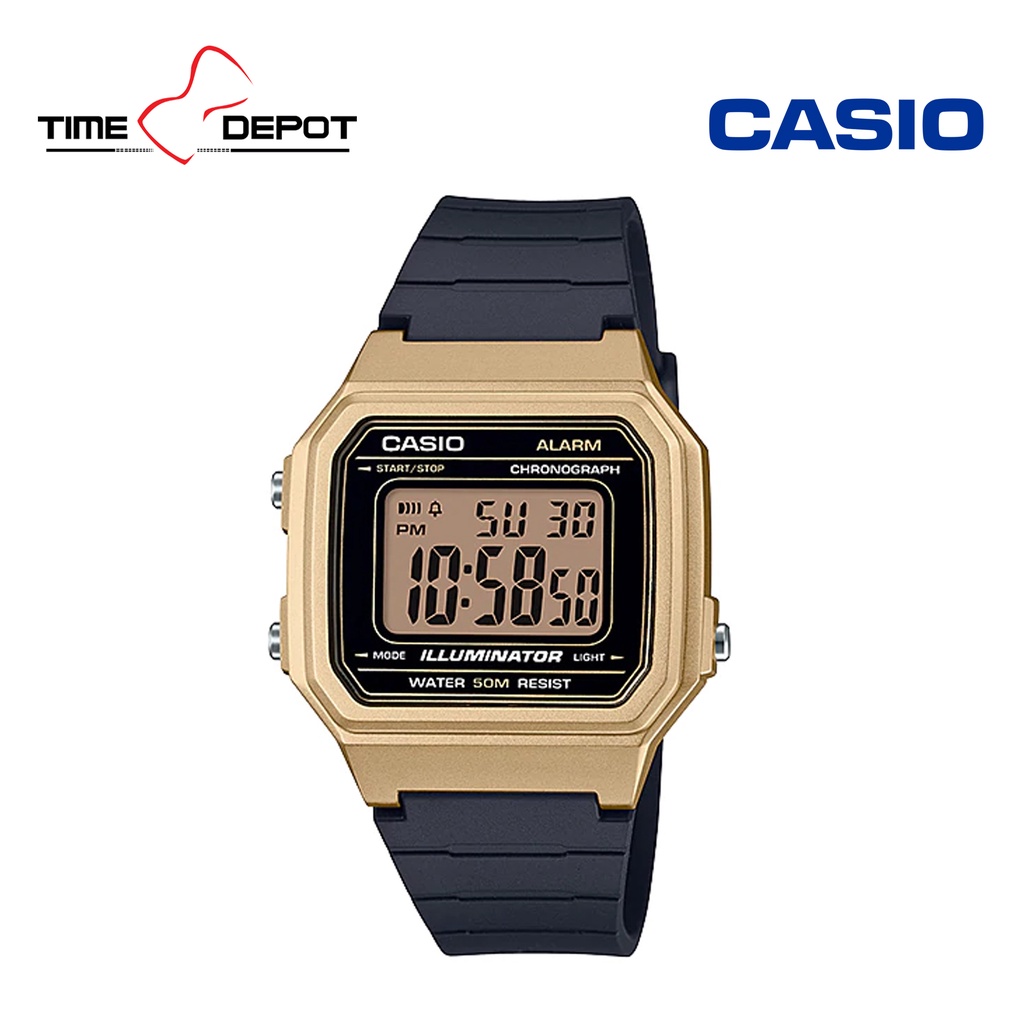 Casio men's black resin clearance strap watch