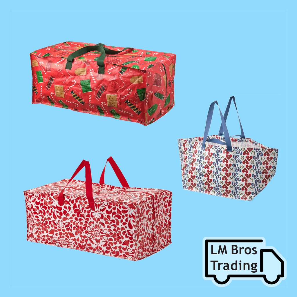 Ikea Vinterfint Shopping Bag with Chirstmas/Holiday Theme Shopee