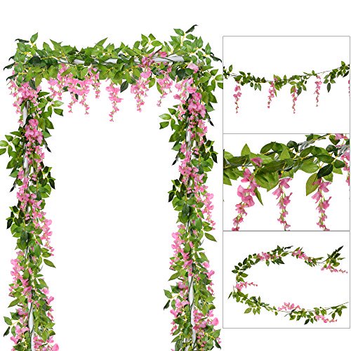 1.8M Artificial Orchid String Artificial Vine With Flower For Home ...