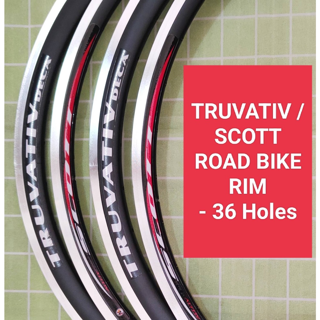 TRUVATIV Road Bike Rim 700c Double Wall Alloy 36 Holes Rims SCOTT